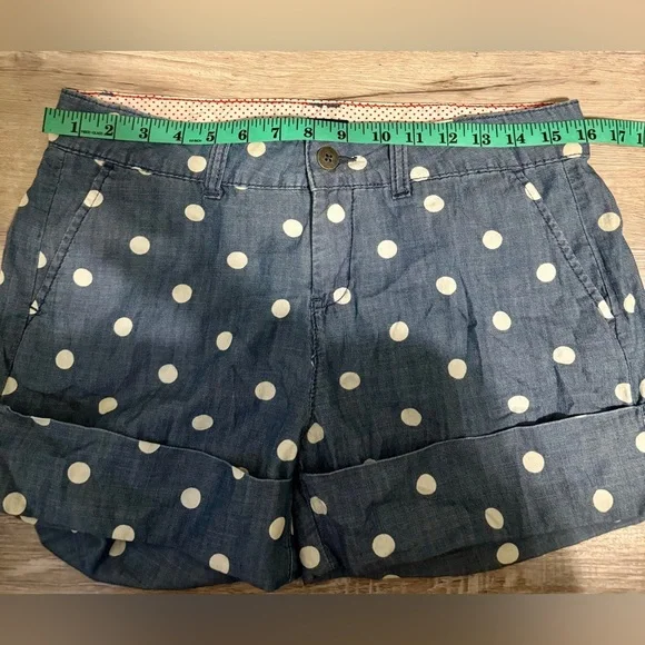 U.S. Polo Assn. Women’s  Polka Dot Chino Shorts, Blue Sz 8 - Picture 12 of 12